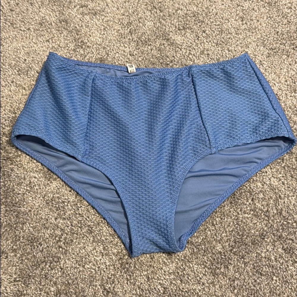 Aerie “Real Good” High-Waisted Bikini Bottoms Blue